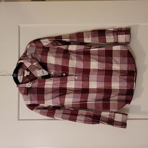 J Crew Hald Button Up Plaid Shirt